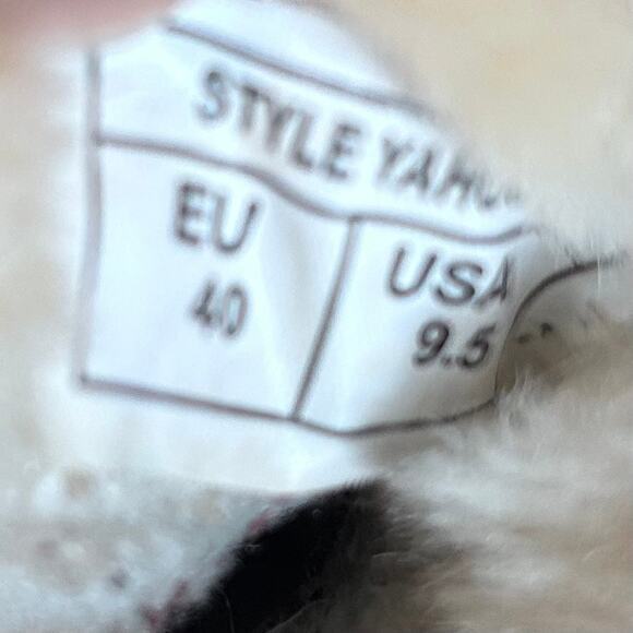 Ash‎ boots women's size 9.5 shearling leather skull studded Yahoo wedge brown - Picture 15 of 16